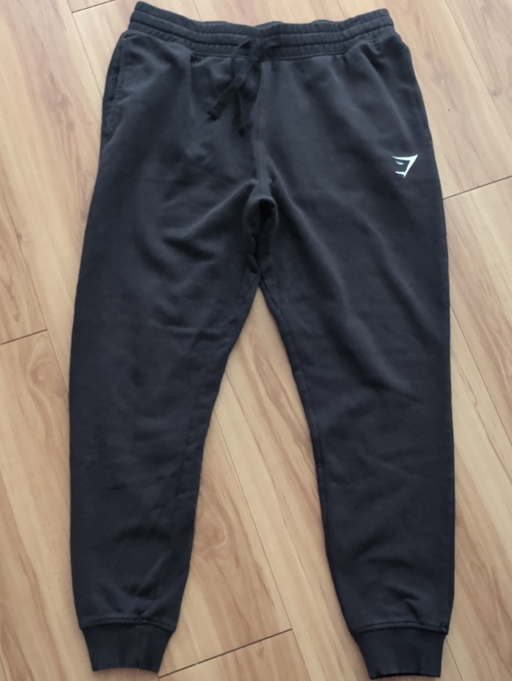 Gymshark Men’s Black Athletic Joggers with Logo